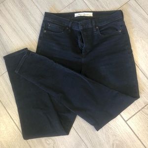 Gap super high rise true skinny dark jeans